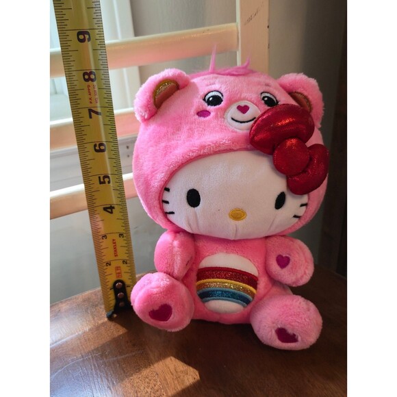 HELLO KITTY AND FRIENDS CARE BEAR PLUSH 8" CHEER BEAR - Picture 2 of 4